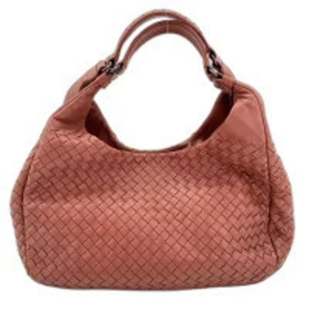 Bottega Veneta Campana Intrecciato Handbag Leather Pink